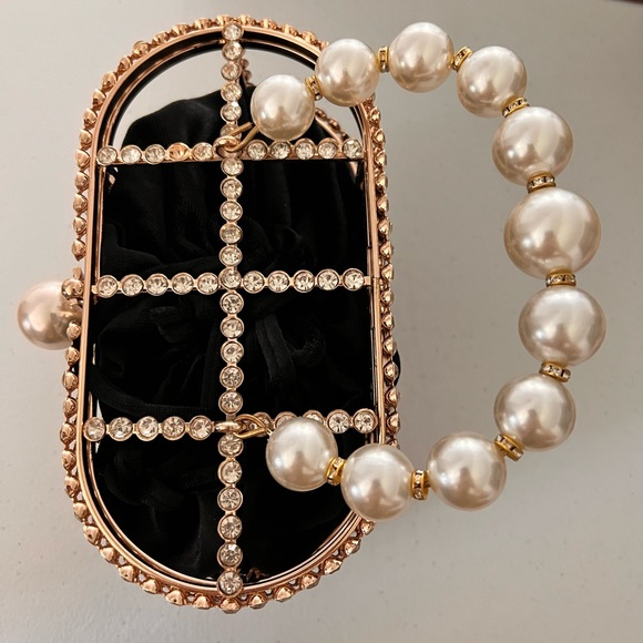 EUC CRYSTALIZED CAGE EVENING CLUTCH - Picture 7 of 7